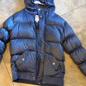 Appaman Navy Quilted Puffer Jacket with Monkey Snap
